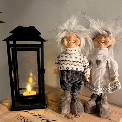 Juletrolde dreng - med striktrje og bukser - Vlg strrelse og farve