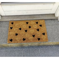 Kokos drmtte med Hjertemnster. En perfekt blanding af design og kvalitet 40 x 60 cm. 