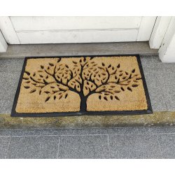 Drrmatta med en elegant trdesign - 45x75 cm - Drrmattan r slitstark och tler regn och slask