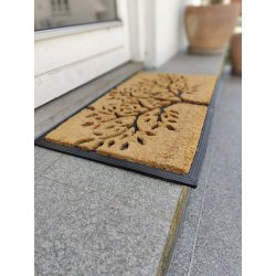 Drrmatta med en elegant trdesign - 45x75 cm - Drrmattan r slitstark och tler regn och slask