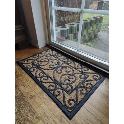 Ornament Drmtte 45x75 cm af kokos og Gummi. Drmtten tler sol, regn og slud. Fs i flere former 