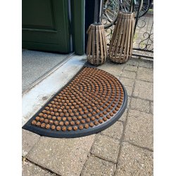 Elegant prickig drrmatta som tler allt vder 45x75 cm - Gummi/kokos - Finns i flera former