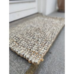 Jute tppe af jute og uld, et dekorativt og slidstrkt tppe - fs i flere strrelser.