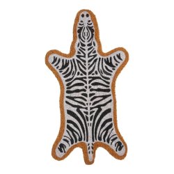 Zebra Drmtte 40 x 75 cm. Pynt indgangspartiet med en farverig og eksotisk kokos drmtte. 