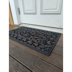 Ornament drrmatta av massivt svart gummi som hller i bde regn och sol - Finns i olika former