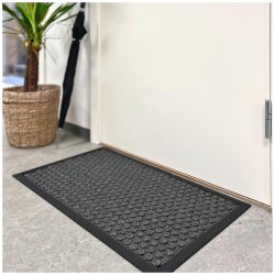 Dots Drmtte den praktiske og slidstrke lsning - Gummi/Gr - 45 x 75 cm. Fremstillet i gummi