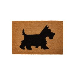 Pryd indgangspartiet med en sd kokos drmtte i hunde motiv 40 x 60 cm der tler vind og vejr