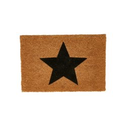 Drmtte med stjerne motiv af Kokos. Naturligt holdbar og forbliver pn.  Fs i flere strrelser