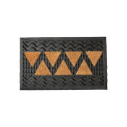 Drmtte med Zig Zag mnster af kokos og gummi - 45 x 75 cm - Fs i forskellige former