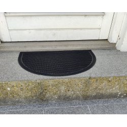 Drmtte halvmne - Den blgede overflade af sort gummi fjerner effektivt snavs - 40 x 60 cm