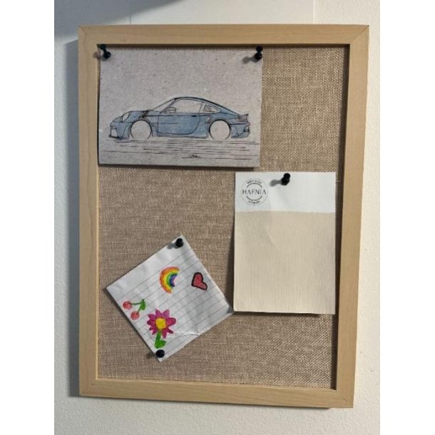 KLASSISK opslagstavle i 30x40cm - VLG farve!