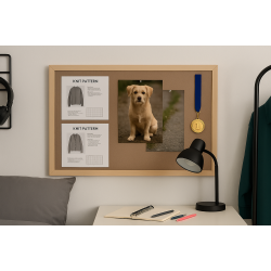 NORDIC 40x60cm opslagstavle i MDF+Hessian - VLG farve!