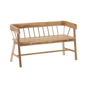 Andria teakbnk med tremme ryg. 