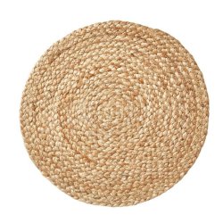 Elegant dkkeserviet i stilfuldt rundt design - Jute - 35 cm 