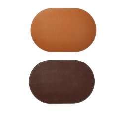 Elegant dkkeserviet i moderne ovalt design - PU lder hard - ikke foldbar - 30x45 cm - Vlg farve