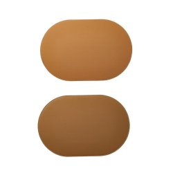 Elegant dkkeserviet i moderne ovalt design - PU lder hard - ikke foldbar - 30x45 cm - Vlg farve