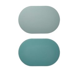 Elegant dkkeserviet i moderne ovalt design - PU lder hard - ikke foldbar - 30x45 cm - Vlg farve