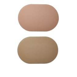 Elegant dkkeserviet i moderne ovalt design - PU lder hard - ikke foldbar - 30x45 cm - Vlg farve