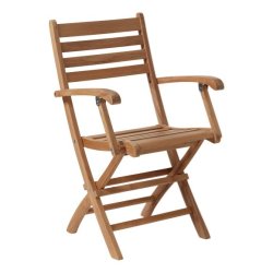 York Foldestol m/Armln - Gold Teak