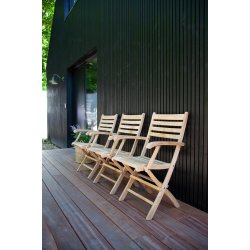 York Foldestol m/Armln - Gold Teak