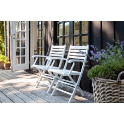 York Klappstol m/armstd - Vitmlad mahogny. spraka INTE.