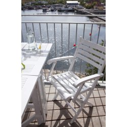 York Klappstol m/armstd - Vitmlad mahogny. spraka INTE.