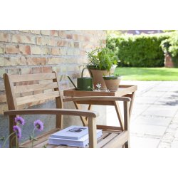 Brickbord i guldigt teak