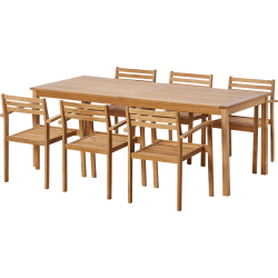 Gold teak stol. Let og elegant, men stadig meget robust. Model Rosenholm