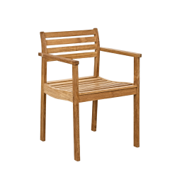 Gold teak stol. Let og elegant, men stadig meget robust. Model Rosenholm