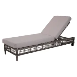 Vila Fr�ya solvogn i brun - Stilfuld og komfortabel solvogn i UV-beskyttet polyrattan med justerbar ryg, hjul og 12 cm tyk hynde
