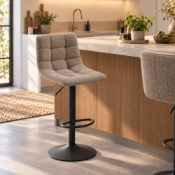 Komfortabel Middelfart barstol med h�jdejusterbart s�de og moderne design - V�lg farve p� stof og stel