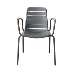 Parc Havestol i aluminium og teaktr� - v�lg farve!