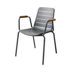 Parc Havestol i aluminium og teaktr� - v�lg farve!