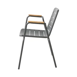 Parc Havestol i aluminium og teaktr� - v�lg farve!