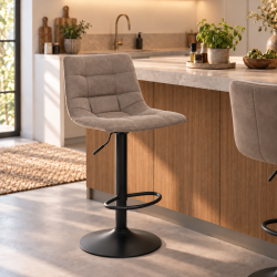 Komfortabel Middelfart barstol med h�jdejusterbart s�de og moderne design - V�lg farve p� stof og stel