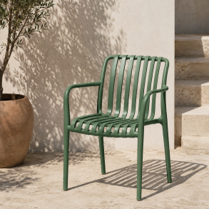 Stabelbar vedligeholdelsefri havestol i UV-beskyttet st�bt plast - Model: Lily - V�lg farve 