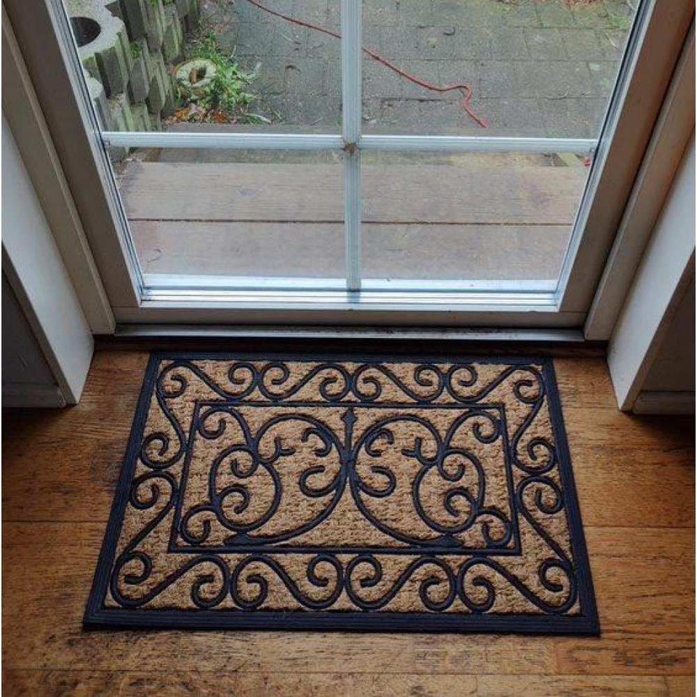 Ornament dörrmatta 45x75 cm av kokos och gummi. Dörrmattan tåler allt ... Ornament dörrmatta 45x75 cm av kokos och gummi. Dörrmattan tåler allt ...