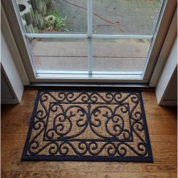 Ornament Drmtte 45x75 cm af kokos og Gummi. Drmtten tler sol, regn og slud. Fs i flere former 