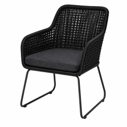 Vedligeholdelsesfrit Haves�t med Ovalt Havebord og 4 Sif Havestole