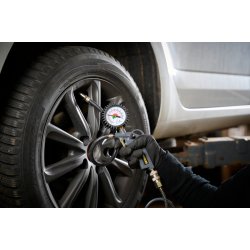 Trykluft pumpepistol m/manometer - BAR &amp; PSI skala