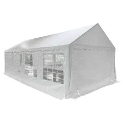 OUTFIT 4x8 meter partytelt - Vandafvisende PE-dug, st�rkt st�lstel og god loftsh�jde - Perfekt til udend�rs arrangementer