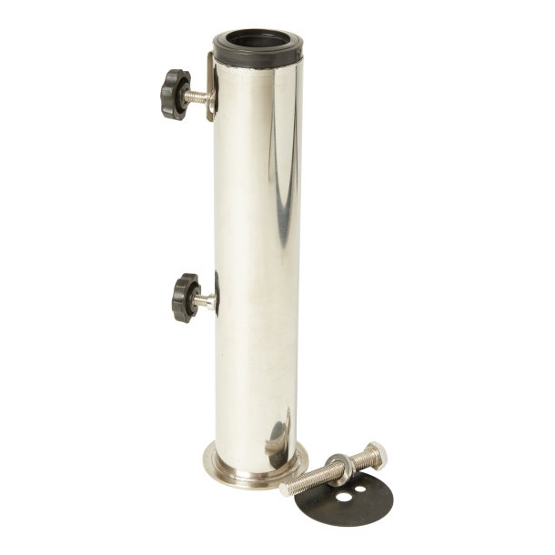 Universalt L�st parasolr�r til granit parasolf�dder - en bolt. Passer til parasolstok fra 30-50 mm.