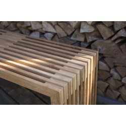 Ribbnk guld teak L: 104xB35xH43cm