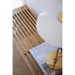 Ribbnk guld teak L: 104xB35xH43cm