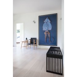 Rib Bnk i sort L:104xB:35xH:43cm