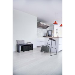 Rib Bnk i sort L:104xB:35xH:43cm