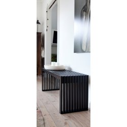 Rib Bnk i sort L:104xB:35xH:43cm