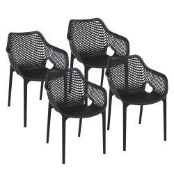 4-pack Air Staplingsstol - svart