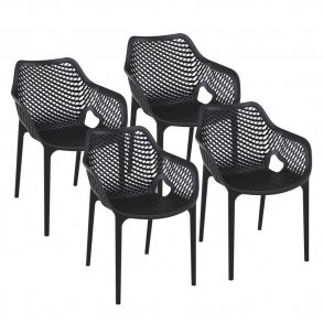 4-pak Air Stabelstol - sort