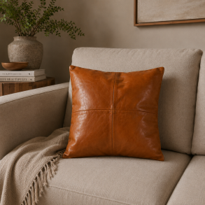 Stilrent l�der pudebetr�k med lynl�s - B40xL60 cm - F�s i flere farver 